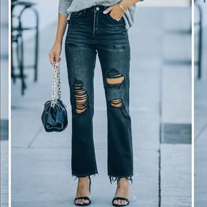 VICI AYCE HIGH RISE 90S VINTAGE STRAIGHT DENIM black size 28